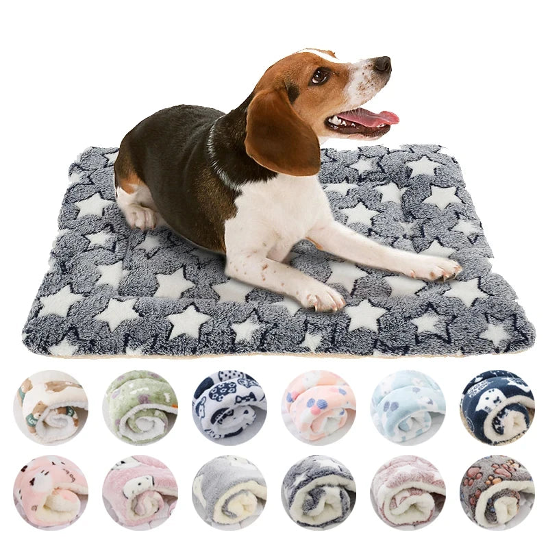 Colchoneta de franela para dormir para mascotas, cama para perros, arena para gatos, cama para cachorros, sofá para perros, colchón encantador, cojín para perros pequeños y grandes, manta, suministros para mascotas