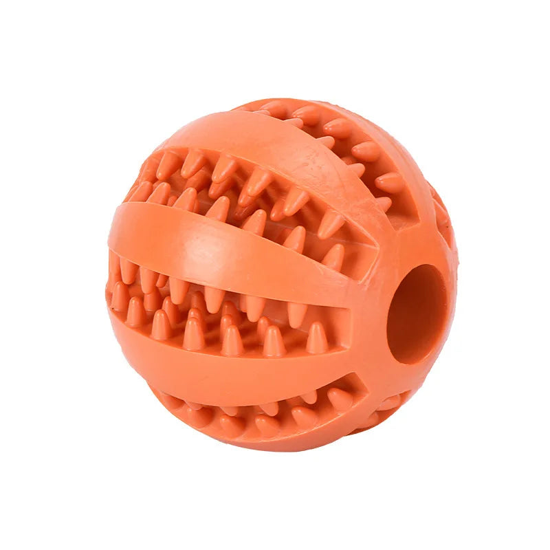 Juguetes de caucho natural para perros, juguetes para masticar, pelota para limpiar los dientes, pelota elástica interactiva extra resistente de 5 cm para productos para mascotas