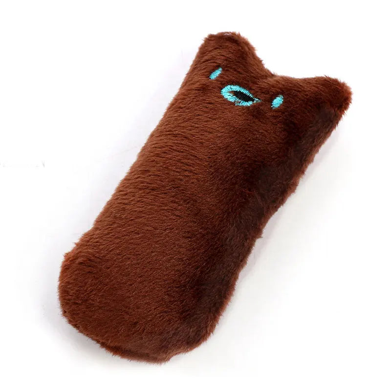 Juguetes de hierba gatera para rechinar los dientes, lindos y divertidos juguetes interactivos de peluche para relajar el rechinar los dientes, juguetes vocales resistentes a las mordeduras para mascotas