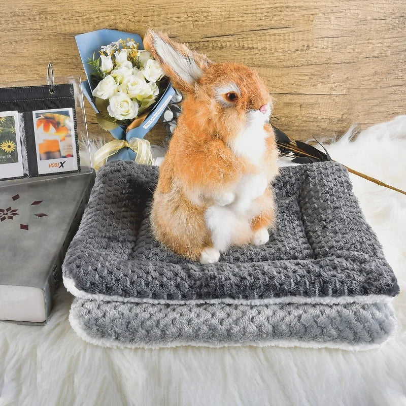 Cama para perros de franela gruesa, suave, para dormir, para perros y gatos, cálida manta de invierno