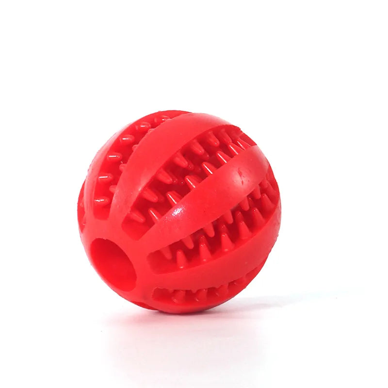 Juguetes de caucho natural para perros, juguetes para masticar, pelota para limpiar los dientes, pelota elástica interactiva extra resistente de 5 cm para productos para mascotas