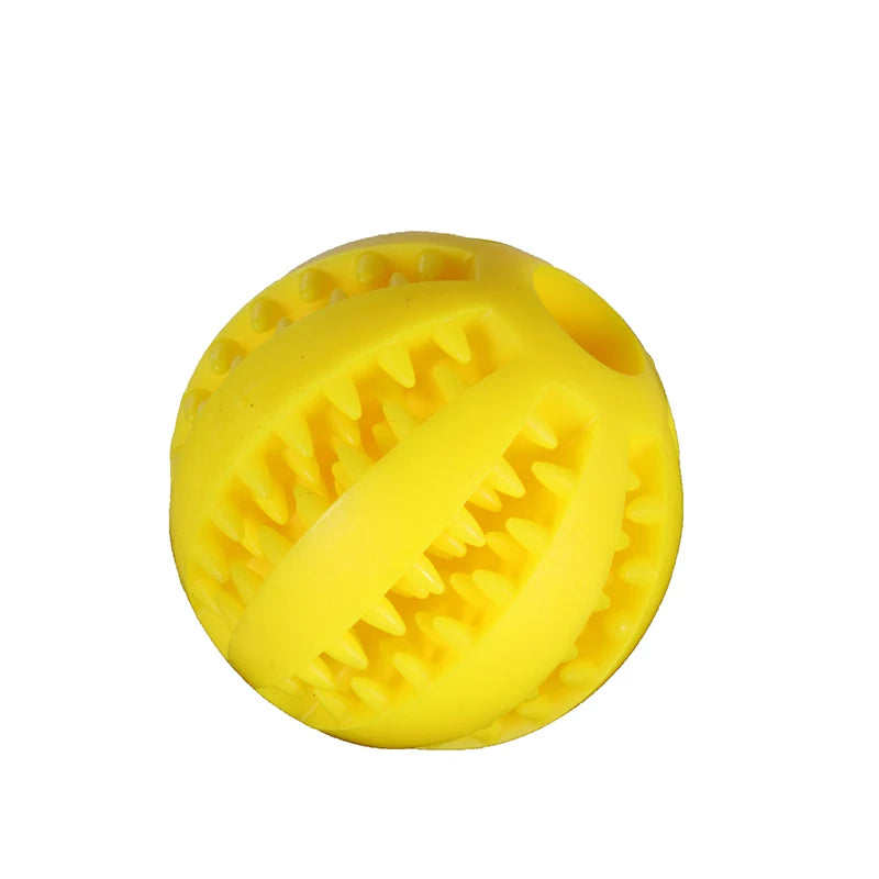 Juguetes de caucho natural para perros, juguetes para masticar, pelota para limpiar los dientes, pelota elástica interactiva extra resistente de 5 cm para productos para mascotas