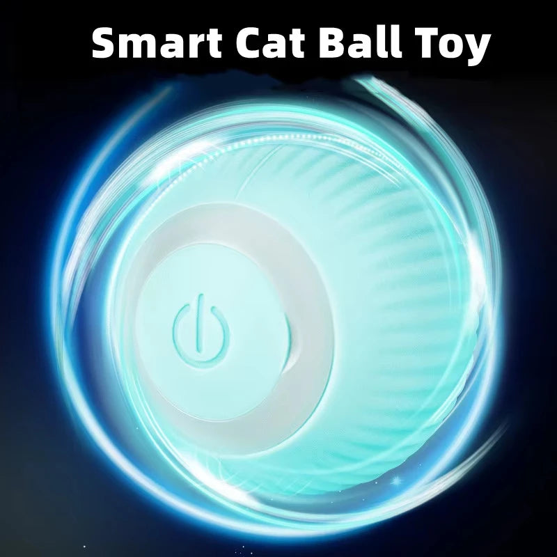 Pelota interactiva para gatos, juguete automático con forma de bola rodante, cola falsa, recargable, inteligente, eléctrico, para entrenamiento de perros y gatos, que imita al ratón