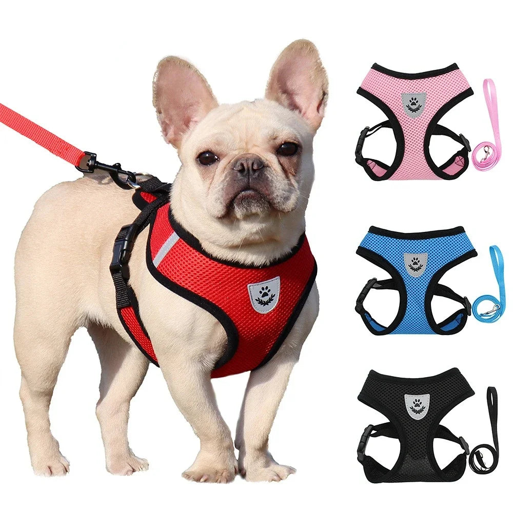 Adjustable Summer Cat Dog Harness Lead Leash Vest