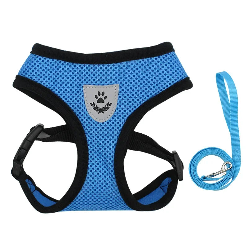 Adjustable Summer Cat Dog Harness Lead Leash Vest