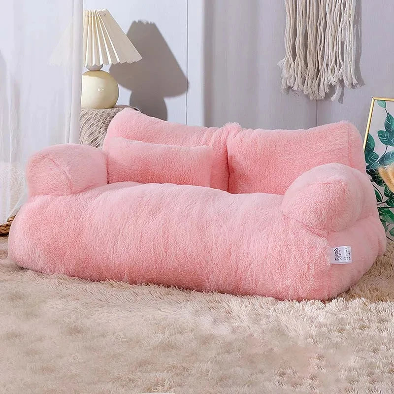 Cama de lujo para gatos, sofá cálido de invierno, nido para gatos, cama para mascotas para perros pequeños, medianos y gatos, cómoda cama de felpa para cachorros, suministros para mascotas