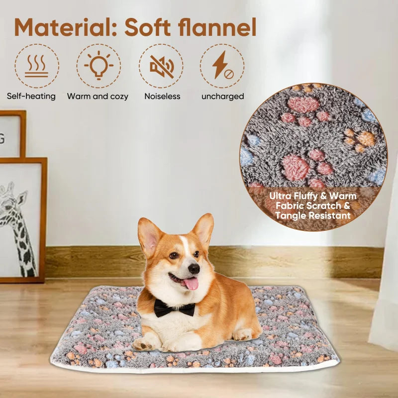 Cama para perros de franela gruesa, suave, para dormir, para perros y gatos, cálida manta de invierno