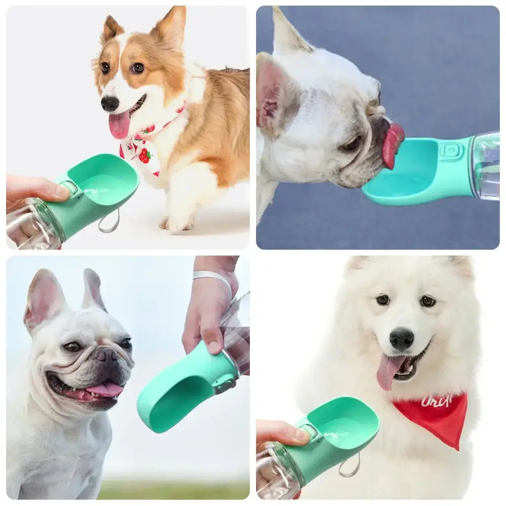 Botella de agua portátil para perros, recipiente para comida y agua, comedero para mascotas, cuencos para beber para viajes al aire libre, dispensador de agua